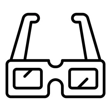 Optic glasses icon outline vector. Visual perception Illustrazione stock