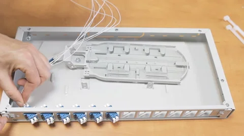 Optic Patch Panel Stock Footage 61078061