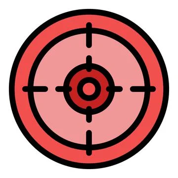 Optic scope sight icon color outline vector 스톡 일러스트