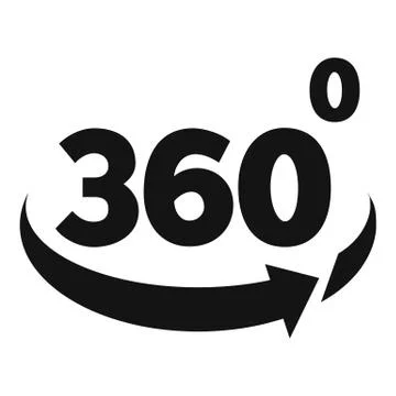Optical 360 degrees illusion icon, simple style Stock Illustration