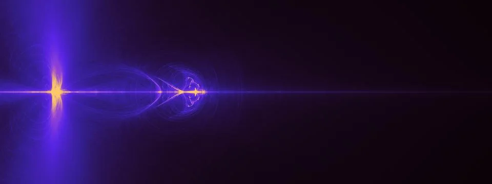 Optical aberrations, laser beam, light rings, light refraction, radiance, glow. Stock Illustration