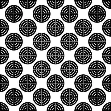 Optical aim pattern seamless vector Illustrazione stock