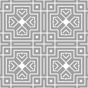 Optical art abstract seamless pattern. Stock Illustration