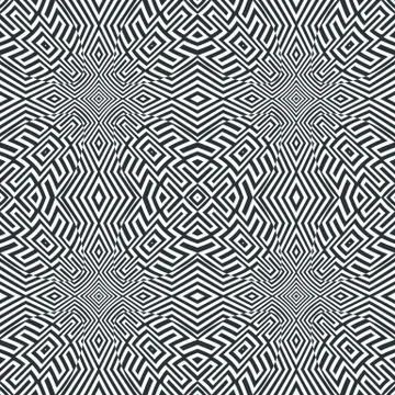 Optical art abstract seamless pattern. Stock Illustration