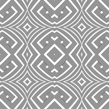 Optical art abstract seamless pattern. Stock Illustration