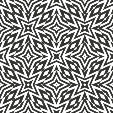 Optical art abstract seamless pattern. Stock Illustration