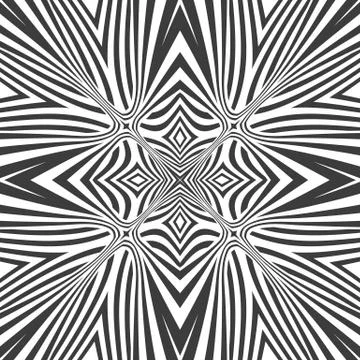 Optical art abstract seamless pattern. Stock Illustration