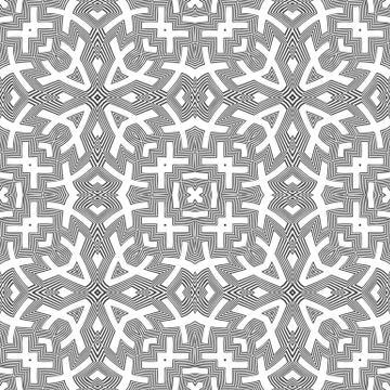 Optical art abstract seamless pattern. Stock Illustration