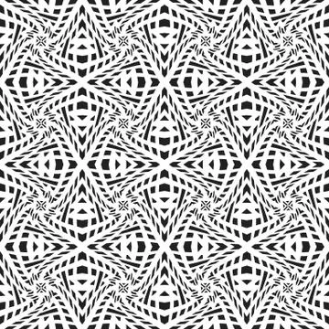 Optical art abstract seamless pattern. Stock Illustration