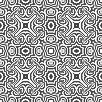 Optical art abstract seamless pattern. Stock Illustration