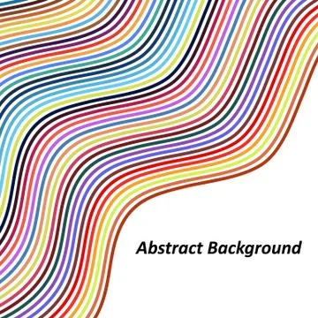 Optical Art Background Colorful Wave Design Over White Background Stock Illustration