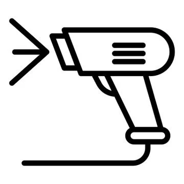 Optical barcode scanner icon, outline style Stock Illustration