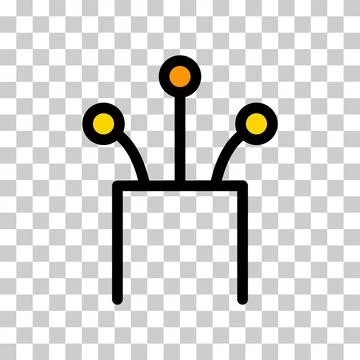 Optical cable icon, technology information wire web network, digital internet Stock Illustration