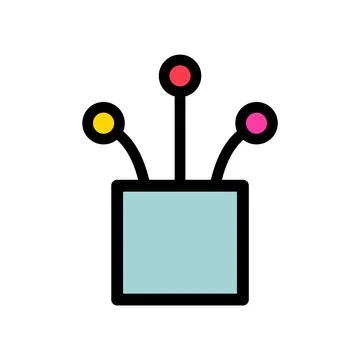 Optical cable icon, technology information wire web network, digital internet Stock Illustration