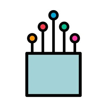 Optical cable icon, technology information wire web network, digital internet Stock Illustration