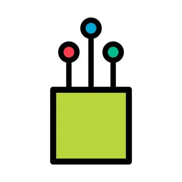 Optical cable icon, technology information wire web network, digital internet 库存插图