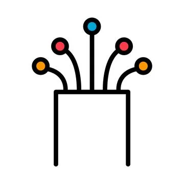 Optical cable icon, technology information wire web network, digital internet Stock Illustration