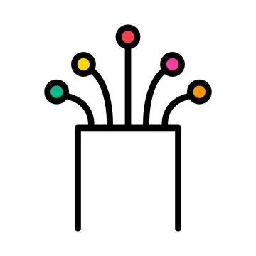 Optical cable icon, technology information wire web network, digital internet Stockillustratie