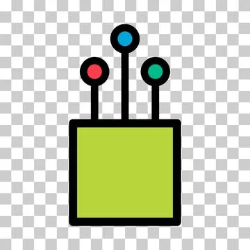 Optical cable icon, technology information wire web network, digital internet Stock Illustration