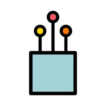 Optical cable icon, technology information wire web network, digital internet Illustrazione stock