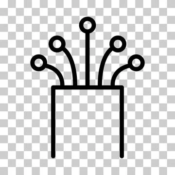 Optical cable icon, technology information wire web network, digital internet 库存插图