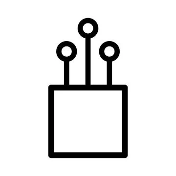 Optical cable icon, technology information wire web network, digital internet 库存插图