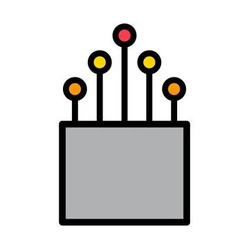 Optical cable icon, technology information wire web network, digital internet Stock Illustration