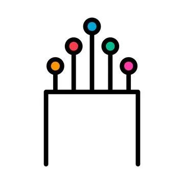 Optical cable icon, technology information wire web network, digital internet 库存插图