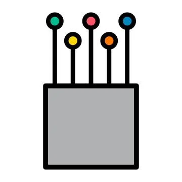 Optical cable icon, technology information wire web network, digital internet Stockillustratie