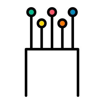 Optical cable icon, technology information wire web network, digital internet Stockillustratie