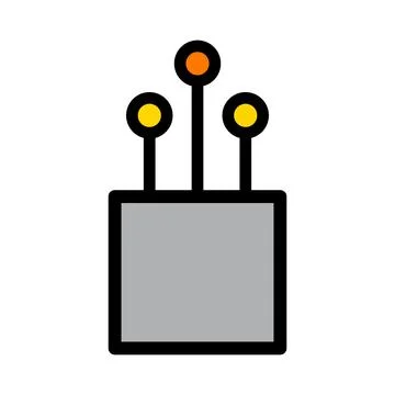 Optical cable icon, technology information wire web network, digital internet Stockillustratie