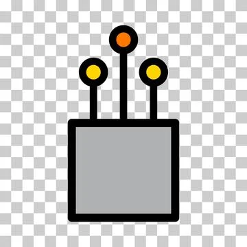 Optical cable icon, technology information wire web network, digital internet Stock Illustration