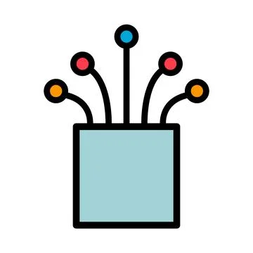 Optical cable icon, technology information wire web network, digital internet Stock Illustration