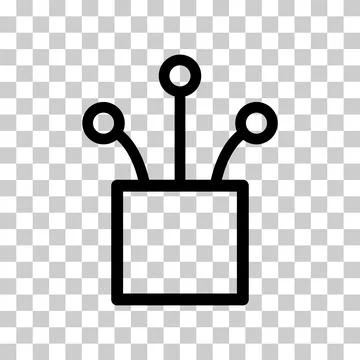 Optical cable icon, technology information wire web network, digital internet Stockillustratie