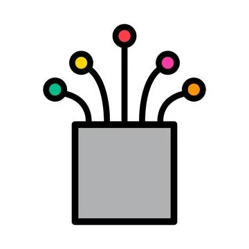 Optical cable icon, technology information wire web network, digital internet Stock Illustration