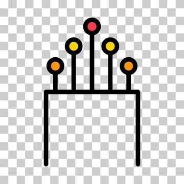 Optical cable icon, technology information wire web network, digital internet Stock Illustration