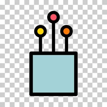 Optical cable icon, technology information wire web network, digital internet Stock Illustration