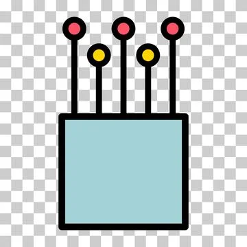 Optical cable icon, technology information wire web network, digital internet Stockillustratie