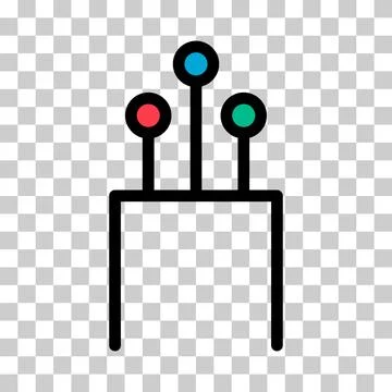 Optical cable icon, technology information wire web network, digital internet Stock Illustration