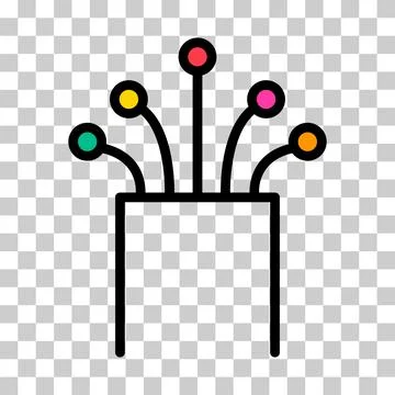 Optical cable icon, technology information wire web network, digital internet Illustrazione stock