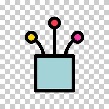 Optical cable icon, technology information wire web network, digital internet 库存插图