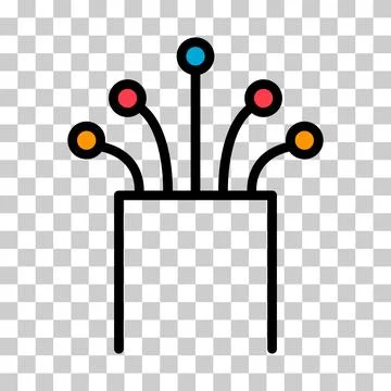 Optical cable icon, technology information wire web network, digital internet Stockillustratie