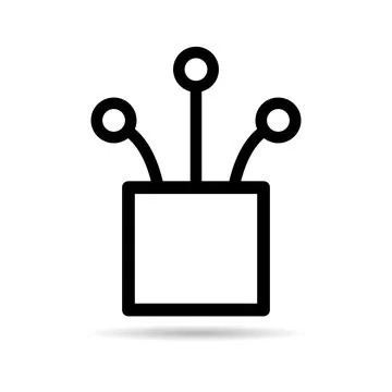 Optical cable shadow icon, technology information wire web network, digital i 库存插图