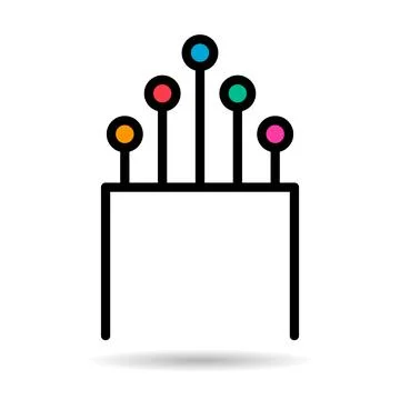 Optical cable shadow icon, technology information wire web network, digital i Stock Illustration