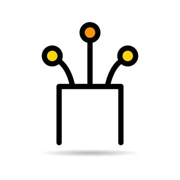 Optical cable shadow icon, technology information wire web network, digital i Stockillustratie