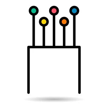 Optical cable shadow icon, technology information wire web network, digital i Stock Illustration