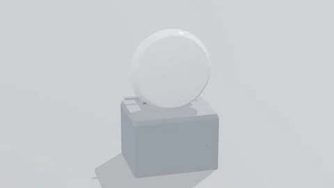 Optical comparator metrology 3d loop white background 3D animation seamless loop Stock-Footage 341849738
