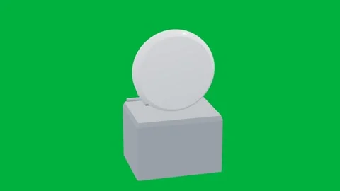 Optical comparator metrology 3d loop green screen Video stock 342914613