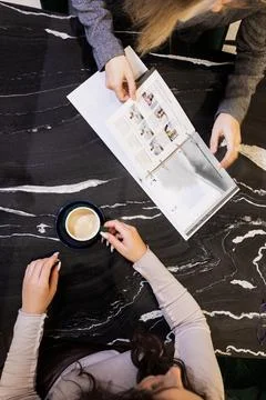 Optical consultation using a tablet interface Foto stock