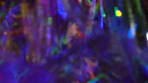 Optical Crystal Prism Flare Beams. Holographic rainbow highlights and bokeh 库存影片 237047166
